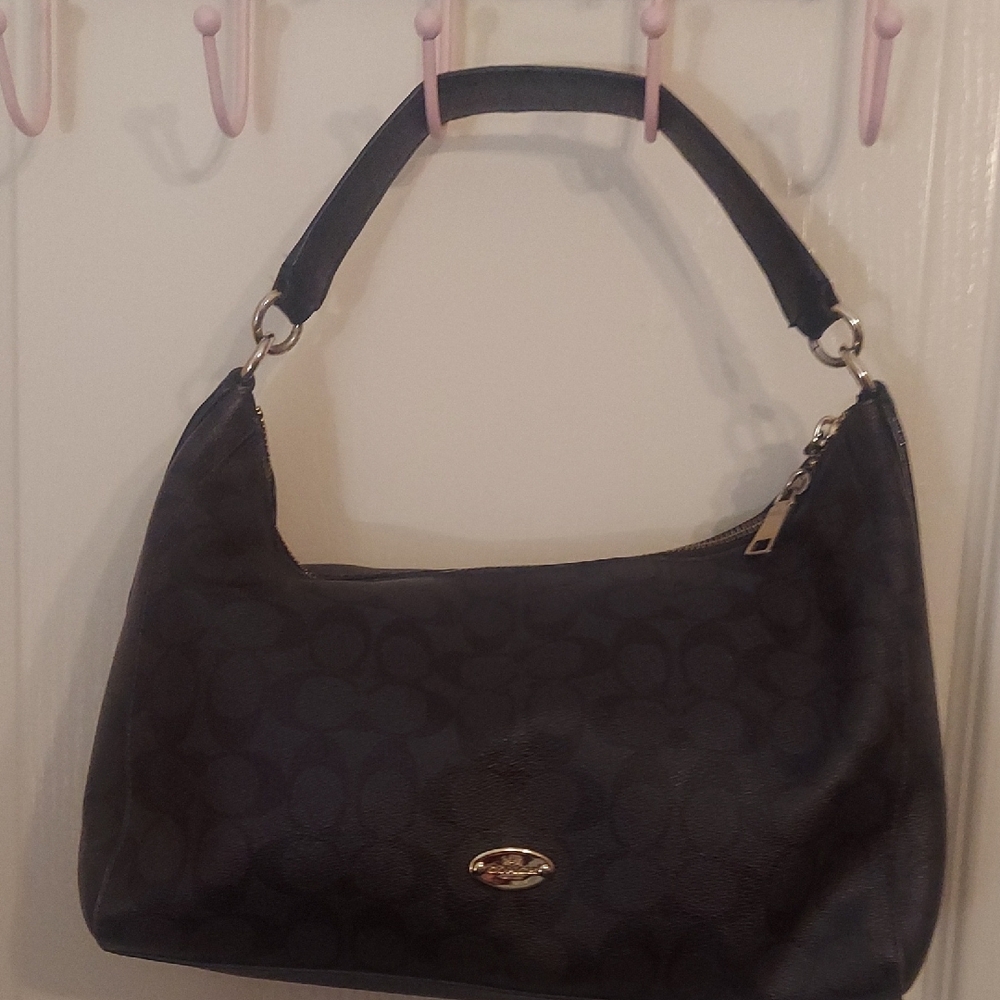 Coach Dual-Tone Signature Shoulder Bags - Picture 3 of 3